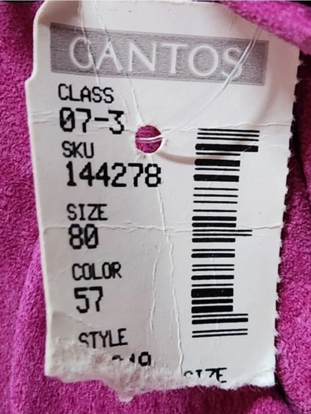 Vintage Grandoe Gantos Suede Gloves L Orchid Magenta Purple NWT